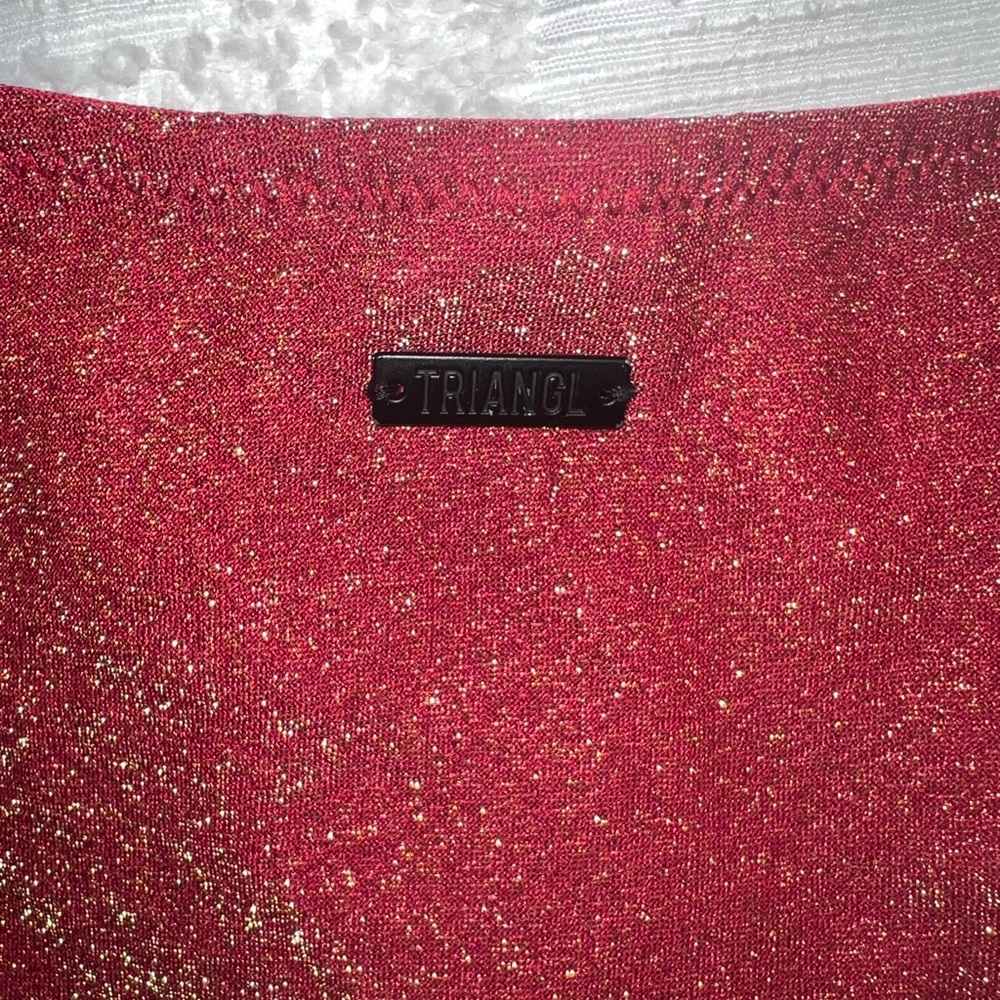 Triangl Red Sparkly Bikini Set - Picture 6 of 7